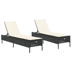 VidaXL 3261587 chaise d'extérieur Terrace Siège rembourré Polyuréthane, Acier Crème, Blanc