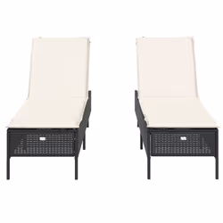 VidaXL 3261587 chaise d'extérieur Terrace Siège rembourré Polyuréthane, Acier Crème, Blanc - Vue supplémentaire 5