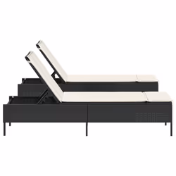 VidaXL 3261587 chaise d'extérieur Terrace Siège rembourré Polyuréthane, Acier Crème, Blanc - Vue supplémentaire 6