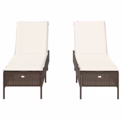 VidaXL 3261588 chaise d'extérieur Terrace Siège rembourré Polyuréthane, Acier Crème, Blanc - Vue supplémentaire 5