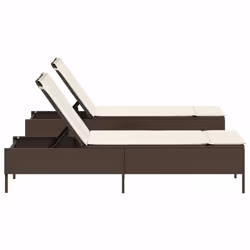 VidaXL 3261588 chaise d'extérieur Terrace Siège rembourré Polyuréthane, Acier Crème, Blanc - Vue supplémentaire 6