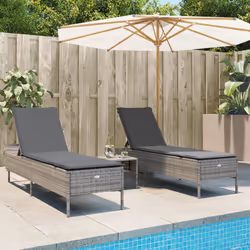 VidaXL 3261589 chaise d'extérieur Terrace Siège rembourré Polyuréthane, Acier Gris