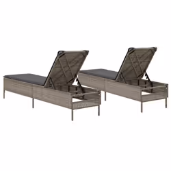 VidaXL 3261589 chaise d'extérieur Terrace Siège rembourré Polyuréthane, Acier Gris - Vue supplémentaire 7