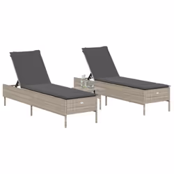 VidaXL 3261592 chaise d'extérieur Terrace Siège rembourré Polyuréthane, Acier Gris