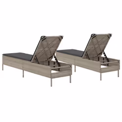VidaXL 3261592 chaise d'extérieur Terrace Siège rembourré Polyuréthane, Acier Gris - Vue supplémentaire 7