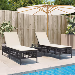 VidaXL 3261596 chaise d'extérieur Terrace Siège rembourré Polyuréthane, Acier Crème, Blanc