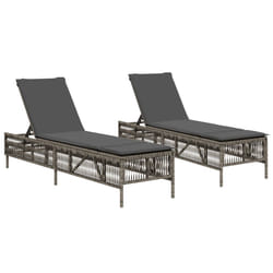 VidaXL 3261598 chaise d'extérieur Terrace Siège rembourré Polyuréthane, Acier Gris