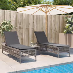 VidaXL 3261598 chaise d'extérieur Terrace Siège rembourré Polyuréthane, Acier Gris - Vue supplémentaire 2