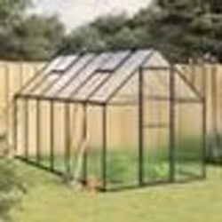 vidaXL Serre avec cadre de base anthracite 334x169x195 cm aluminium