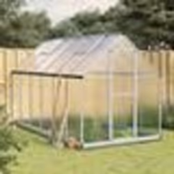 vidaXL Serre avec cadre de base argenté 334x169x202 cm aluminium