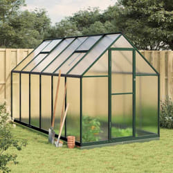 Vidaxl - Serre avec cadre de base vert 334x169x202 cm aluminium