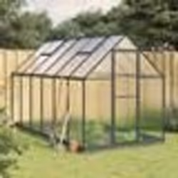 vidaXL Serre avec cadre de base anthracite 334x169x202 cm aluminium