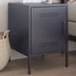 vidaXL Table de chevet anthracite 36x39x50,5 cm acier