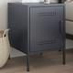vidaXL Table de chevet anthracite 36x39x50,5 cm acier