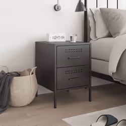 VidaXL 842922 Table de nuit et table de chevet Noir