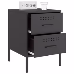 VidaXL 842922 Table de nuit et table de chevet Noir - Vue supplémentaire 5