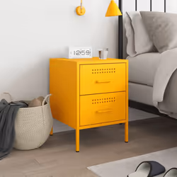 VidaXL 842928 Table de nuit et table de chevet Jaune