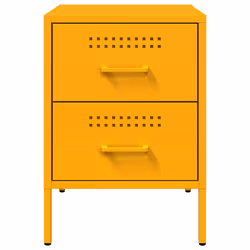 VidaXL 842928 Table de nuit et table de chevet Jaune - Vue supplémentaire 6