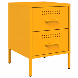 VidaXL 842929 Table de nuit et table de chevet Jaune - Vue supplémentaire 5
