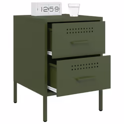 VidaXL 842931 Table de nuit et table de chevet Olive - Vue supplémentaire 4
