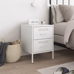 VidaXL 842932 Table de nuit et table de chevet Blanc