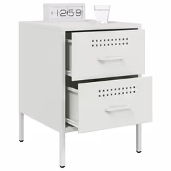 VidaXL 842932 Table de nuit et table de chevet Blanc - Vue supplémentaire 5
