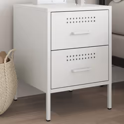 VidaXL 842933 Table de nuit et table de chevet Blanc