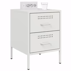 VidaXL 842933 Table de nuit et table de chevet Blanc - Vue supplémentaire 4