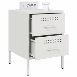 VidaXL 842933 Table de nuit et table de chevet Blanc - Vue supplémentaire 5