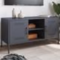 vidaXL Meuble TV anthracite 100,5x39x50,5 cm acier