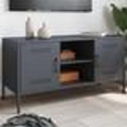 vidaXL Meuble TV anthracite 100,5x39x50,5 cm acier