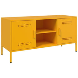 Vidaxl - Meuble tv jaune moutarde 100,5x39x50,5 cm acier