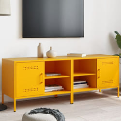 Vidaxl - Meubles tv 2 pcs jaune moutarde 68x39x50,5 cm acier