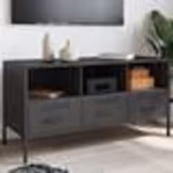 vidaXL Meuble TV noir 100,5x39x50,5 cm acier