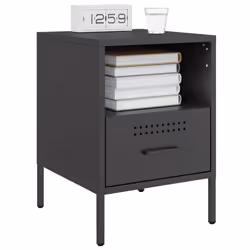 VidaXL 843054 Table de nuit et table de chevet Noir - Vue supplémentaire 4