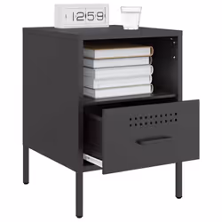 VidaXL 843054 Table de nuit et table de chevet Noir - Vue supplémentaire 5