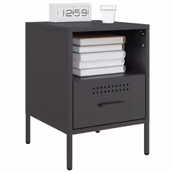 VidaXL 843055 Table de nuit et table de chevet Noir - Vue supplémentaire 4