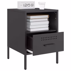 VidaXL 843055 Table de nuit et table de chevet Noir - Vue supplémentaire 5