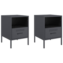 VidaXL 843059 Table de nuit et table de chevet Anthracite