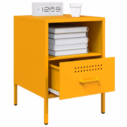 VidaXL 843061 Table de nuit et table de chevet Jaune - Vue supplémentaire 4