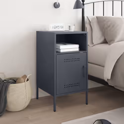 VidaXL 843070 Table de nuit et table de chevet Anthracite