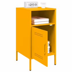 VidaXL 843073 Table de nuit et table de chevet Jaune - Vue supplémentaire 4