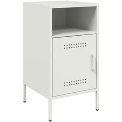 Table de chevet blanc 36x39x68 cm acier Vidaxl