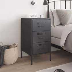 VidaXL 843078 Table de nuit et table de chevet Noir