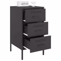 VidaXL 843078 Table de nuit et table de chevet Noir - Vue supplémentaire 5