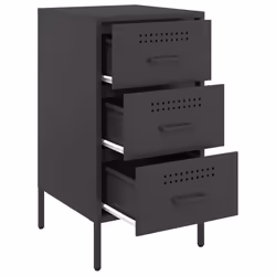 VidaXL 843078 Table de nuit et table de chevet Noir - Vue supplémentaire 8