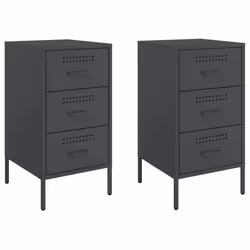 VidaXL 843079, Noir, Acier, 360 mm, 390 mm, 680 mm, 2 pièce(s)