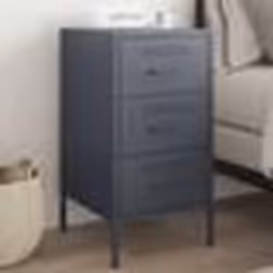 vidaXL Table de chevet anthracite 36x39x68 cm acier