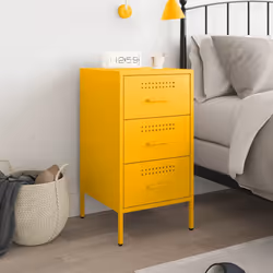 VidaXL 843084 Table de nuit et table de chevet Jaune
