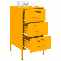 VidaXL 843084 Table de nuit et table de chevet Jaune - Vue supplémentaire 4